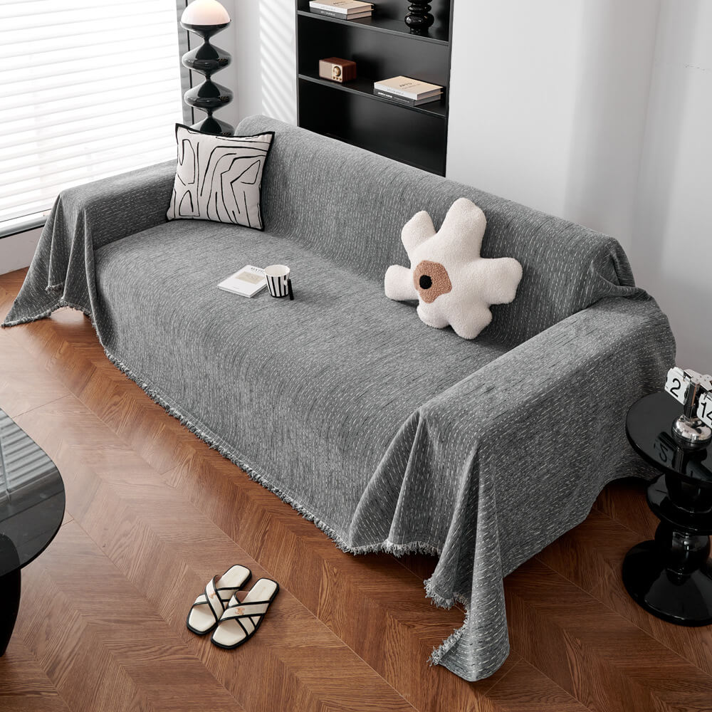 Soft Line Chenille All-Season Sofa Durable Protection Throw Couch Cover - Image 13
