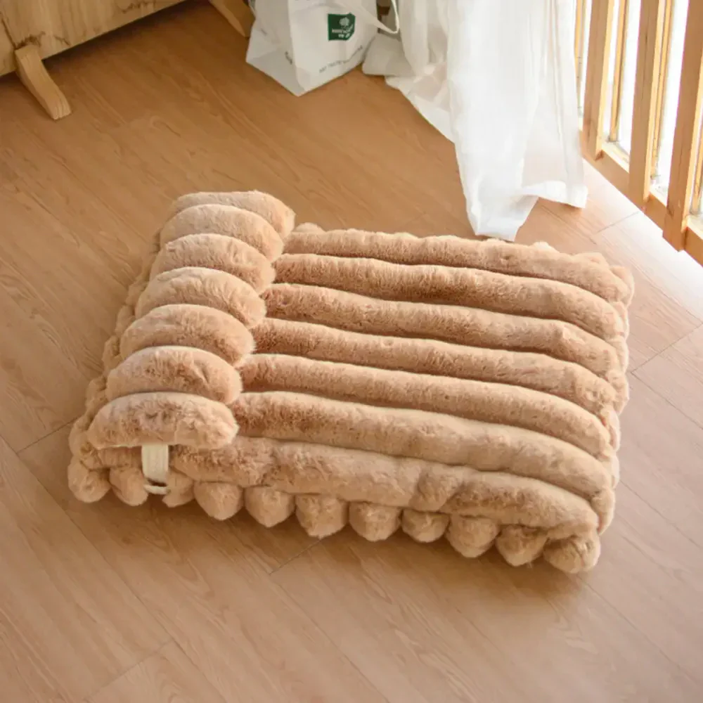 Softness Faux Rabbit Fur Warming Pillow Dog Bed - Cozy Cloud - Image 3