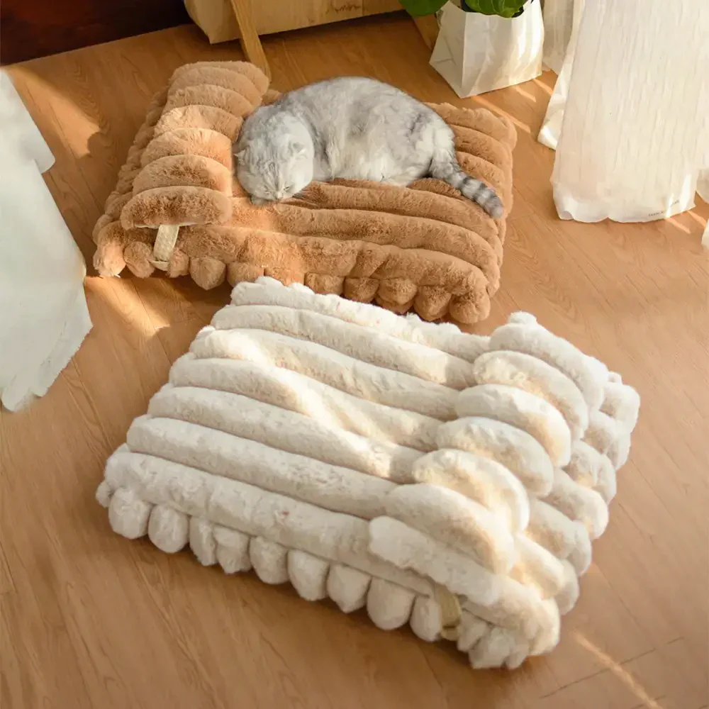 Softness Faux Rabbit Fur Warming Pillow Dog Bed - Cozy Cloud - Image 8