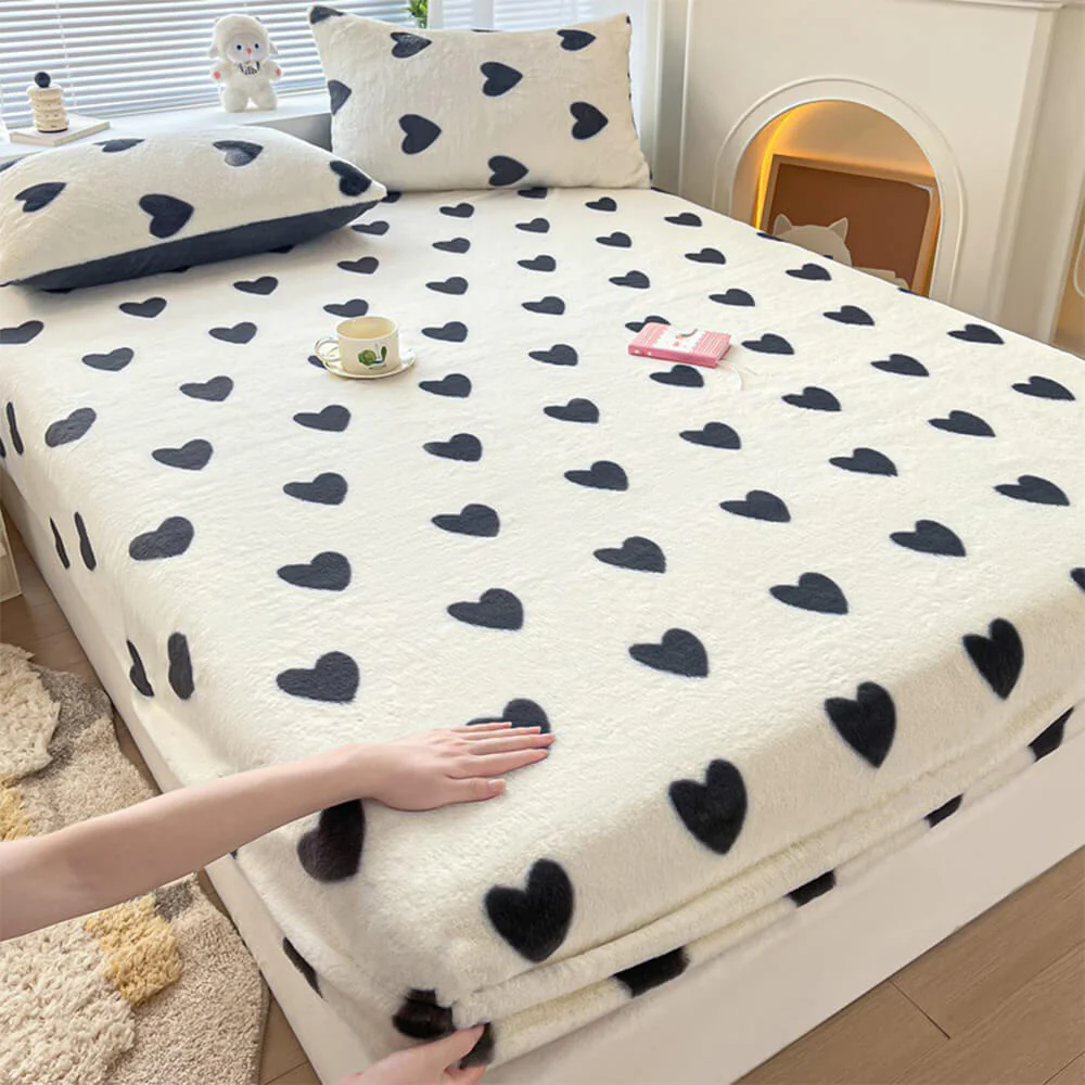 Static-Free Creamy Stretchable Fitted Sheet Mattress Cover - Image 10