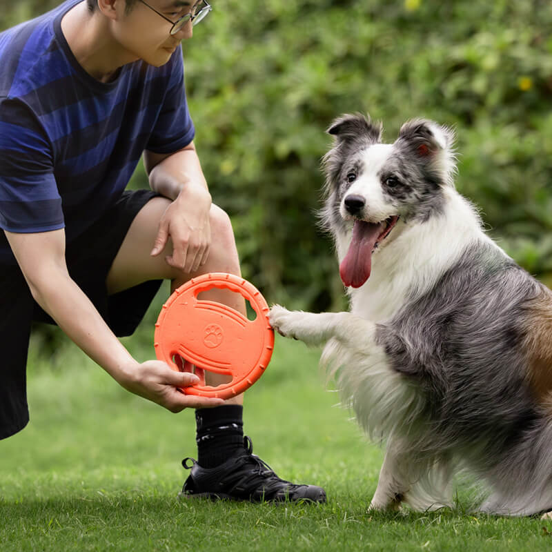 Steering Wheel Rubber Throw Toy Interactive Dog Flying Disc - Image 3