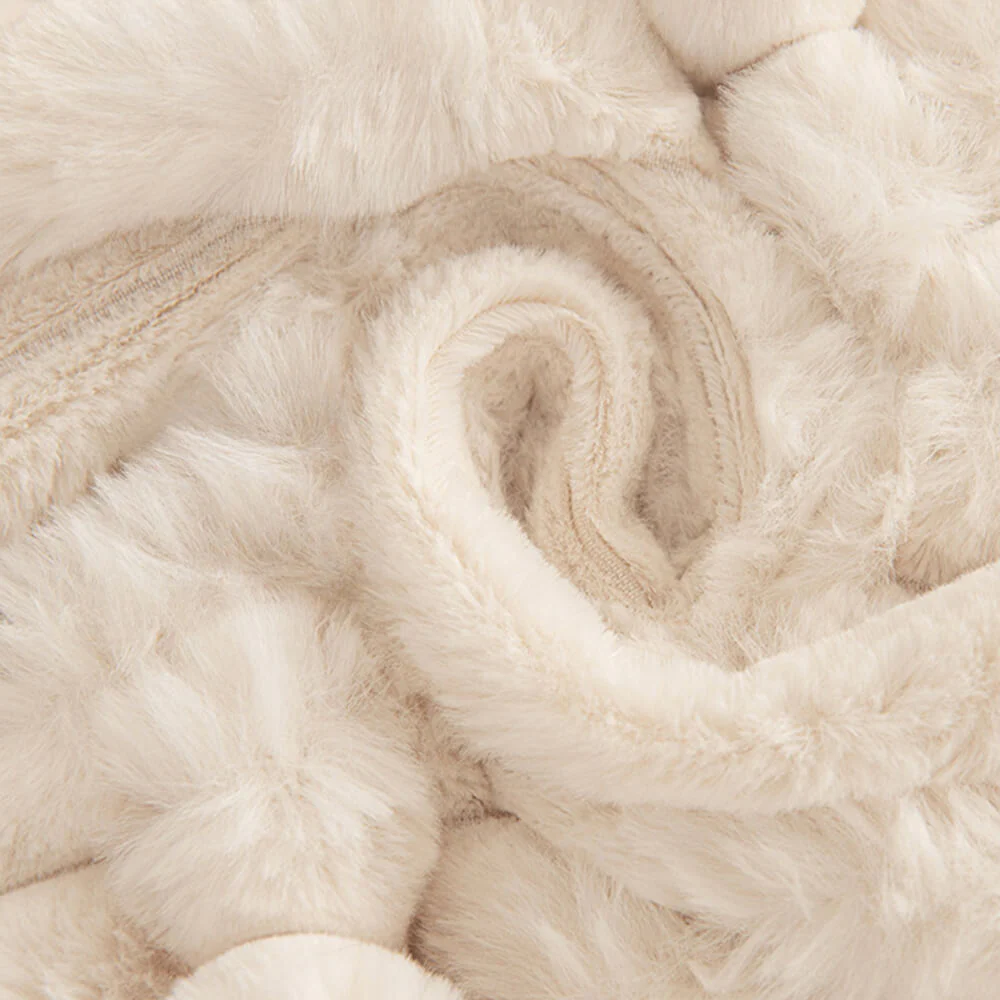 Striped Faux Rabbit Fur Multi Functional One Piece Couch Cover - Image 6