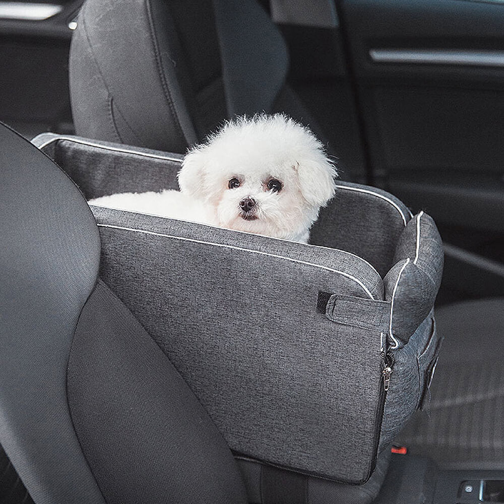 Suede Square Lookout Console Pet Car Seat - Image 2
