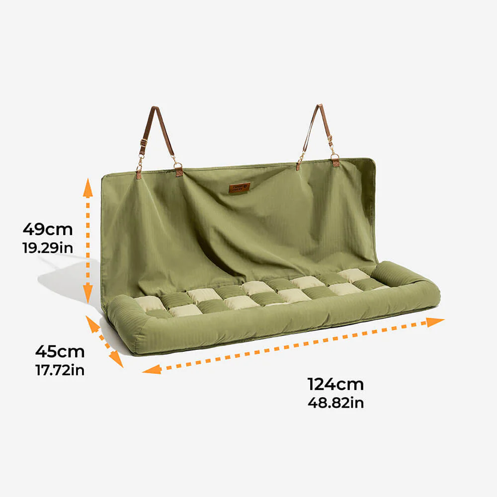 Travel Bolster Safety Back Seat Large Dog Car Seat Bed - Chessboard Lounge - Image 14