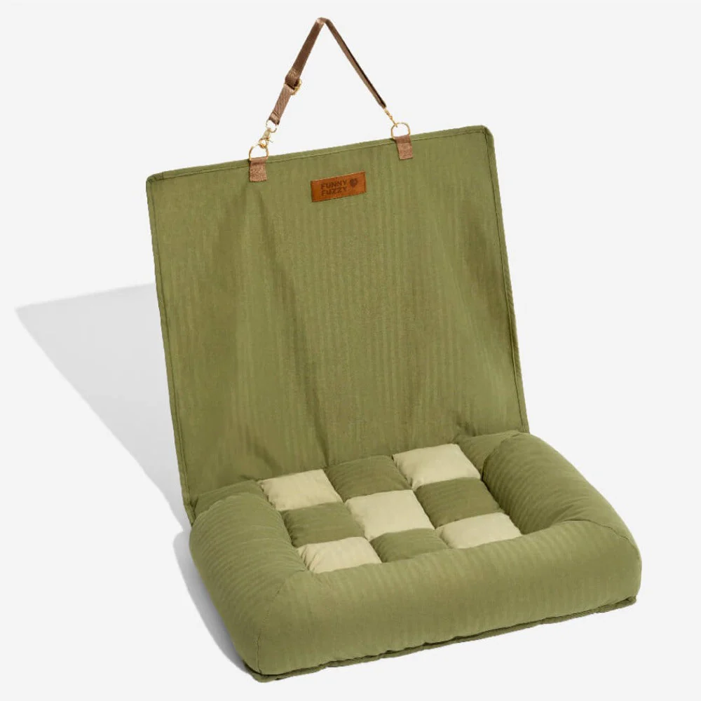 Travel Bolster Safety Back Seat Large Dog Car Seat Bed - Chessboard Lounge - Image 16