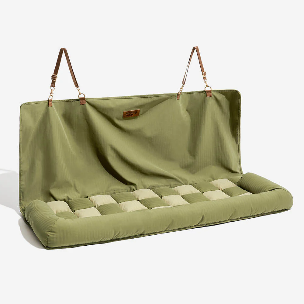 Travel Bolster Safety Back Seat Large Dog Car Seat Bed - Chessboard Lounge - Image 8