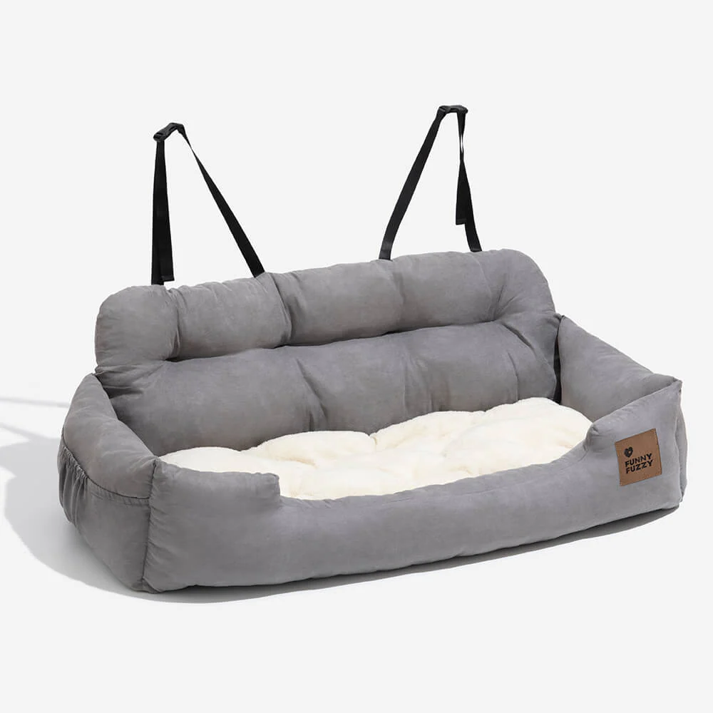 Travel Bolster Safety Medium Large Dog Car Back Seat Beds - Image 24