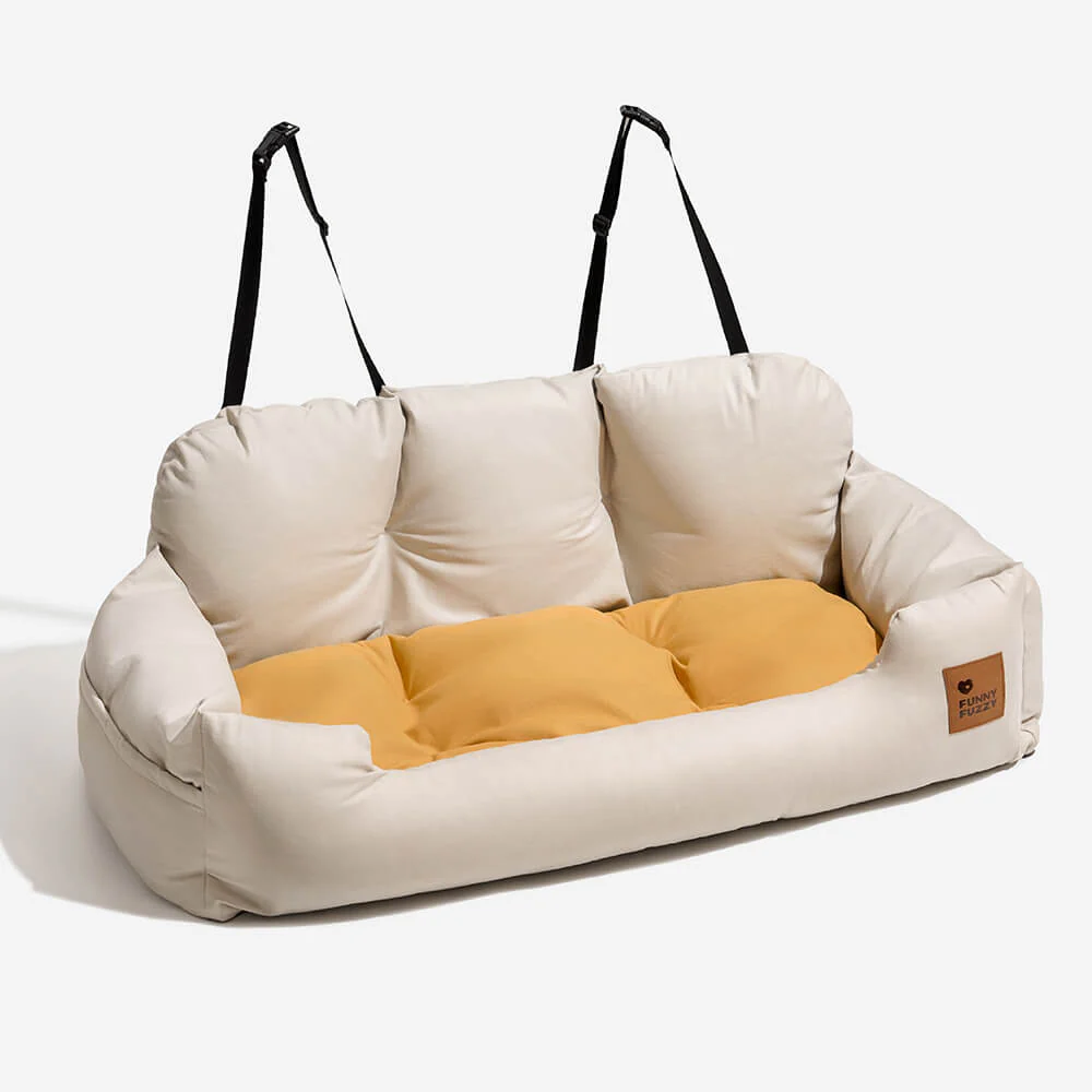 Travel Bolster Safety Medium Large Dog Car Back Seat Beds - Image 25