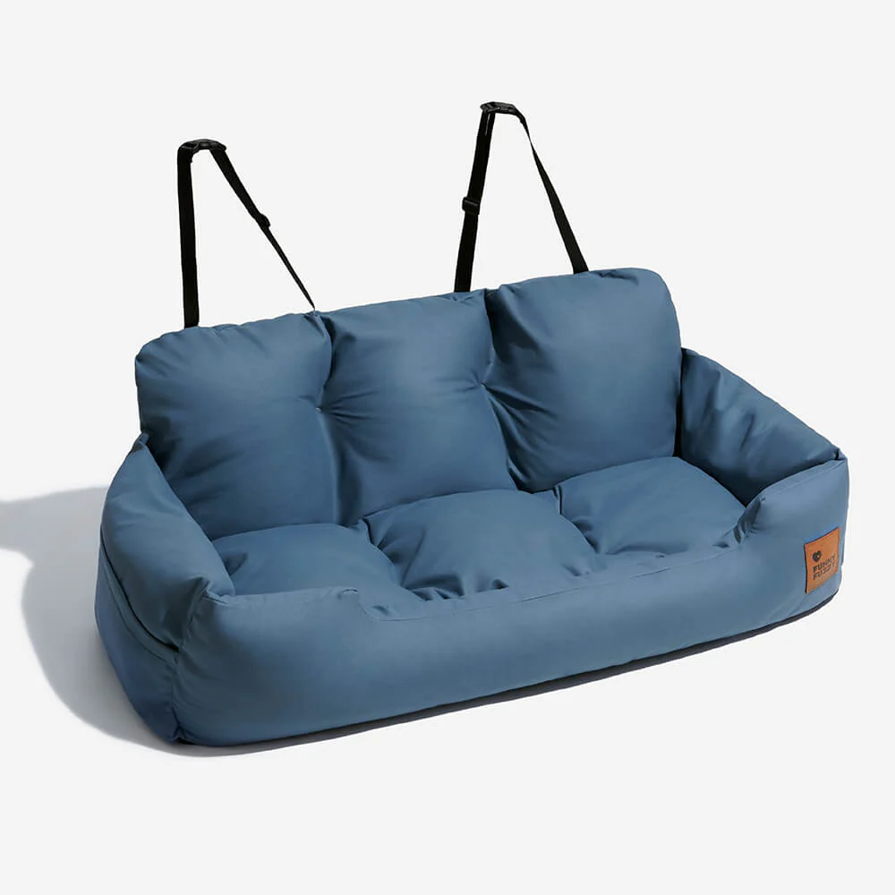 Travel Bolster Safety Medium Large Dog Car Back Seat Beds - Image 26