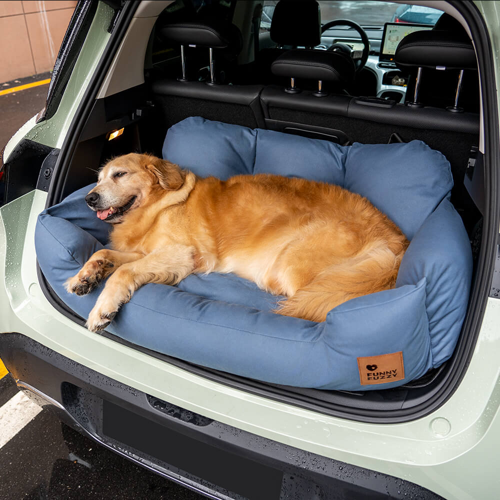 Travel Bolster Safety Medium Large Dog Car Back Seat Beds - Image 32