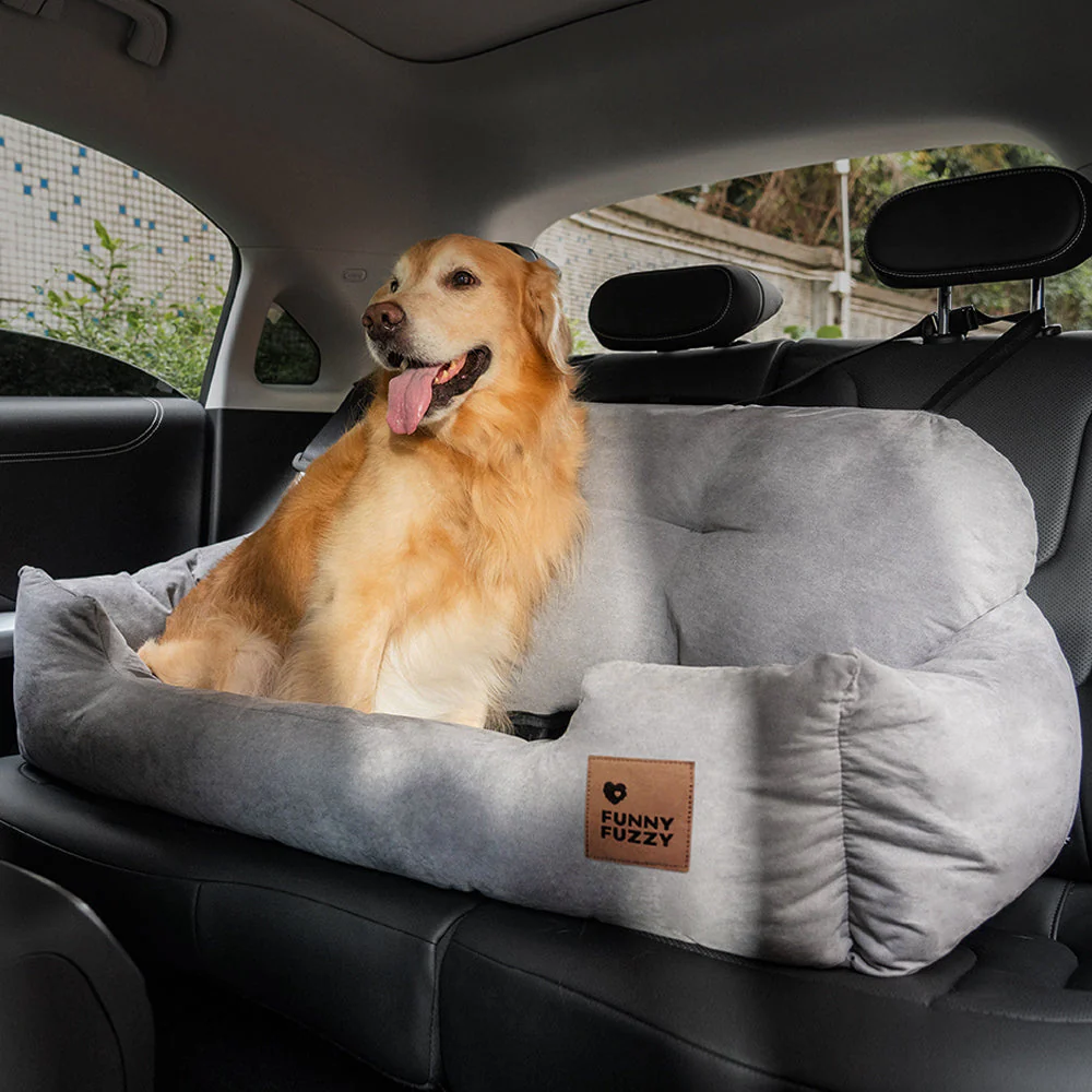 Travel Bolster Safety Medium Large Dog Car Back Seat Beds - Image 33