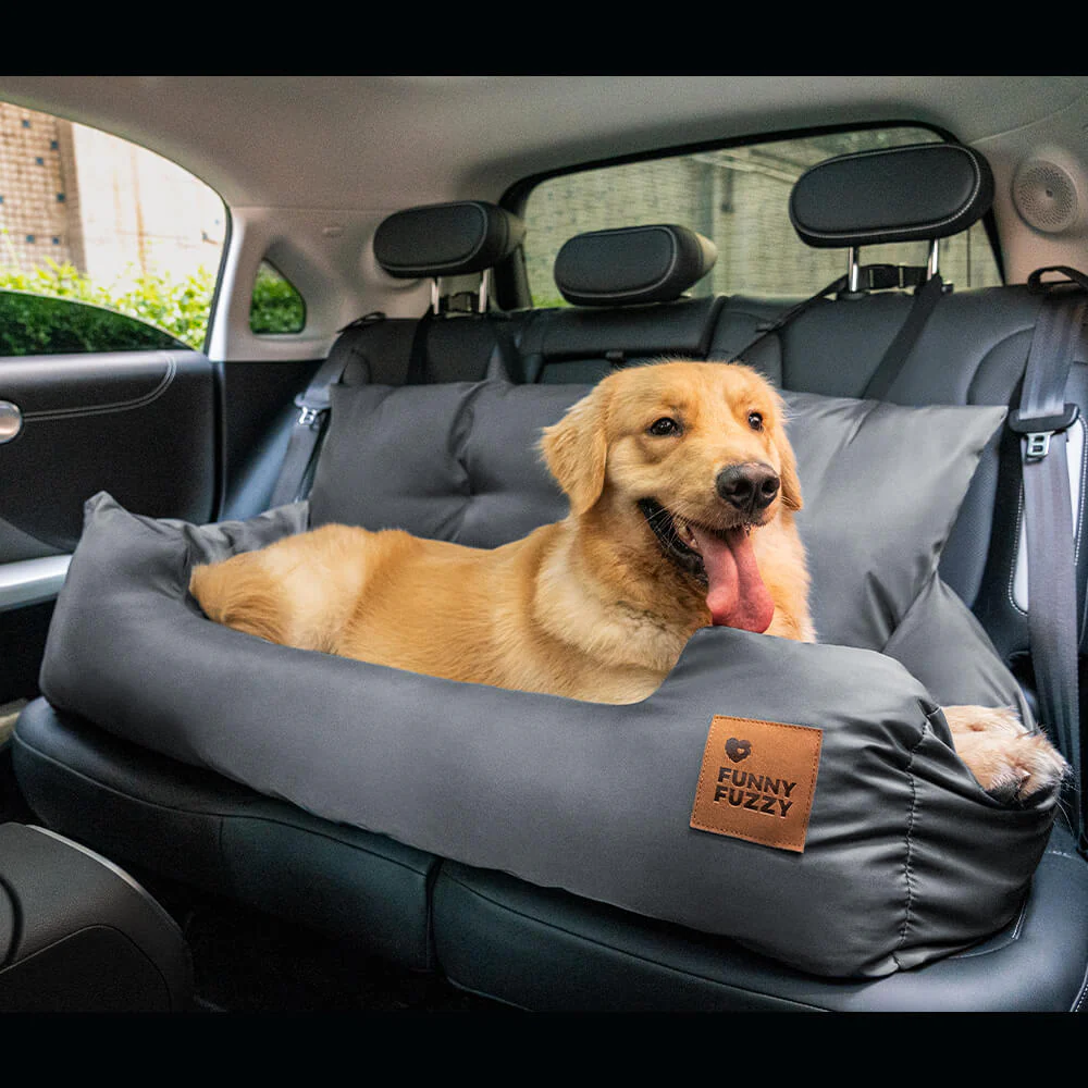Travel Bolster Safety Medium Large Dog Car Back Seat Beds - Image 34