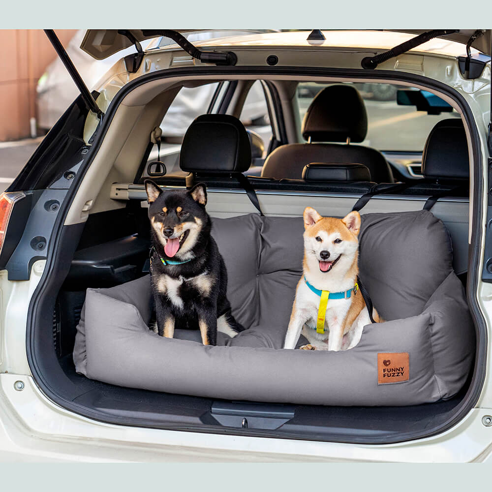 Travel Bolster Safety Medium Large Dog Car Back Seat Beds - Image 36