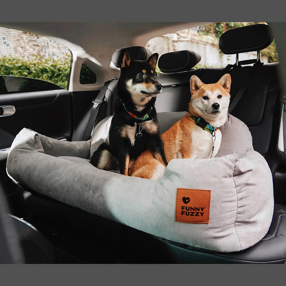 Travel Bolster Safety Medium Large Dog Car Back Seat Beds - Image 38