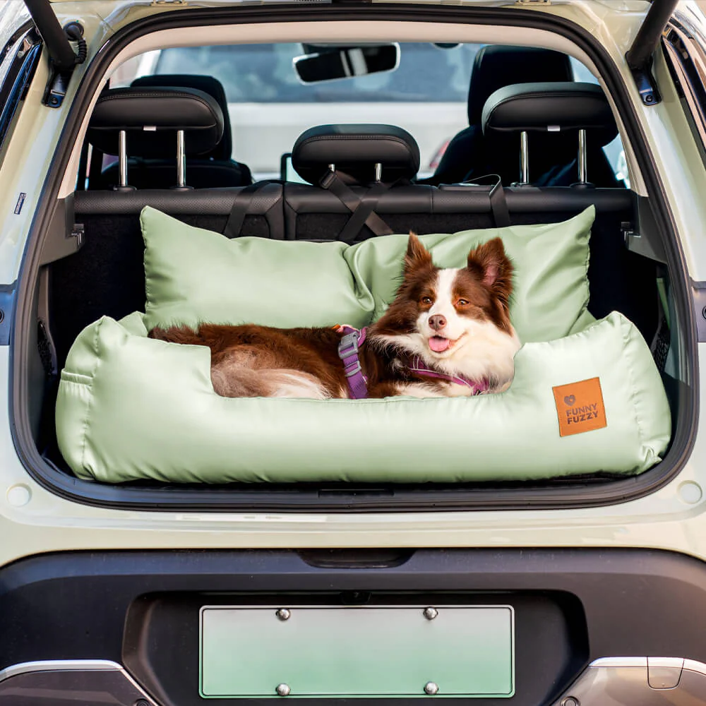 Travel Bolster Safety Medium Large Dog Car Back Seat Beds - Image 40