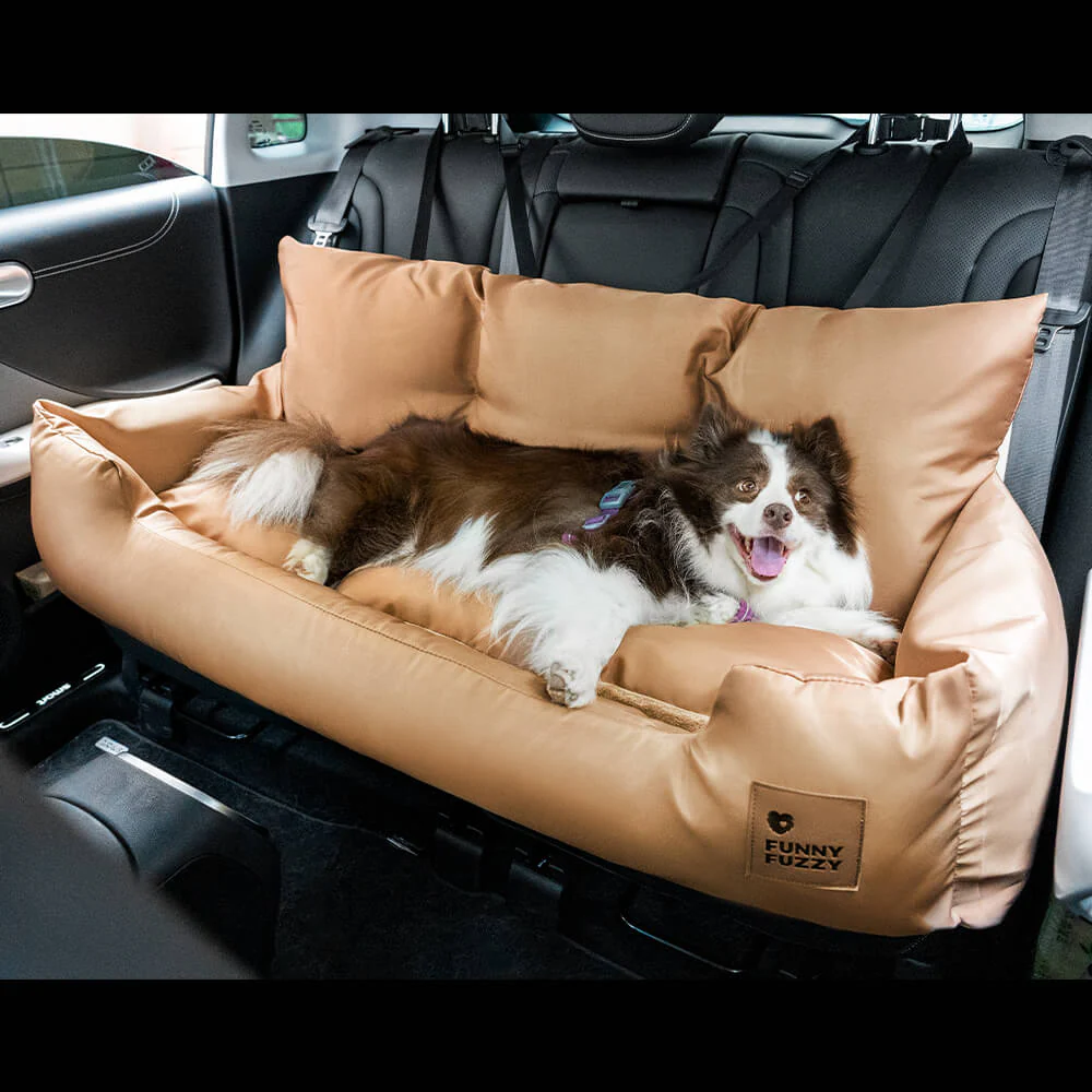 Travel Bolster Safety Medium Large Dog Car Back Seat Beds - Image 41