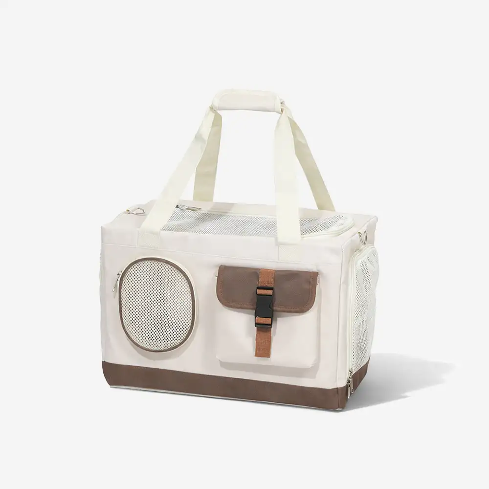 Travel Carrier Double-Layer Foldable Cat Bag with Detachable Trolley - Image 9