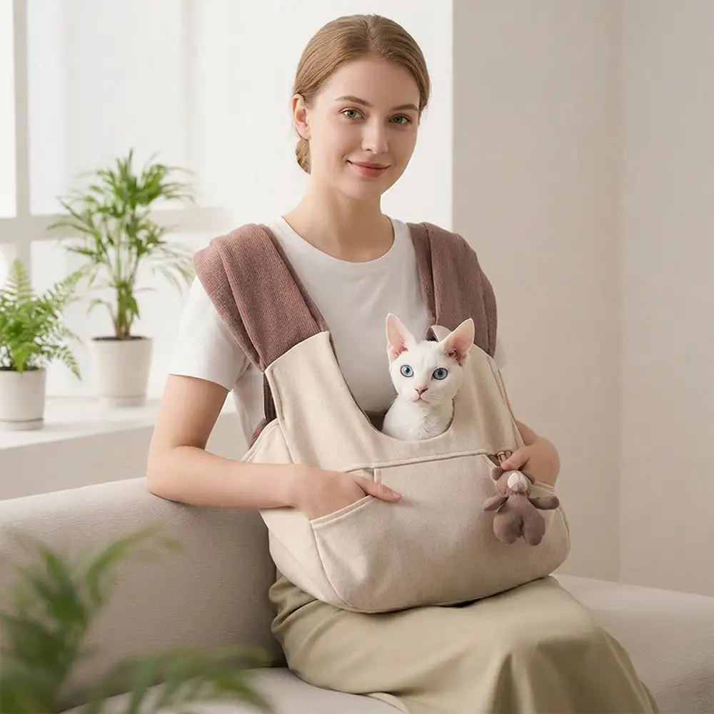 Versatile Pocket Portable Pet Front Backpack Cat Sling Chest Carrier - Image 8
