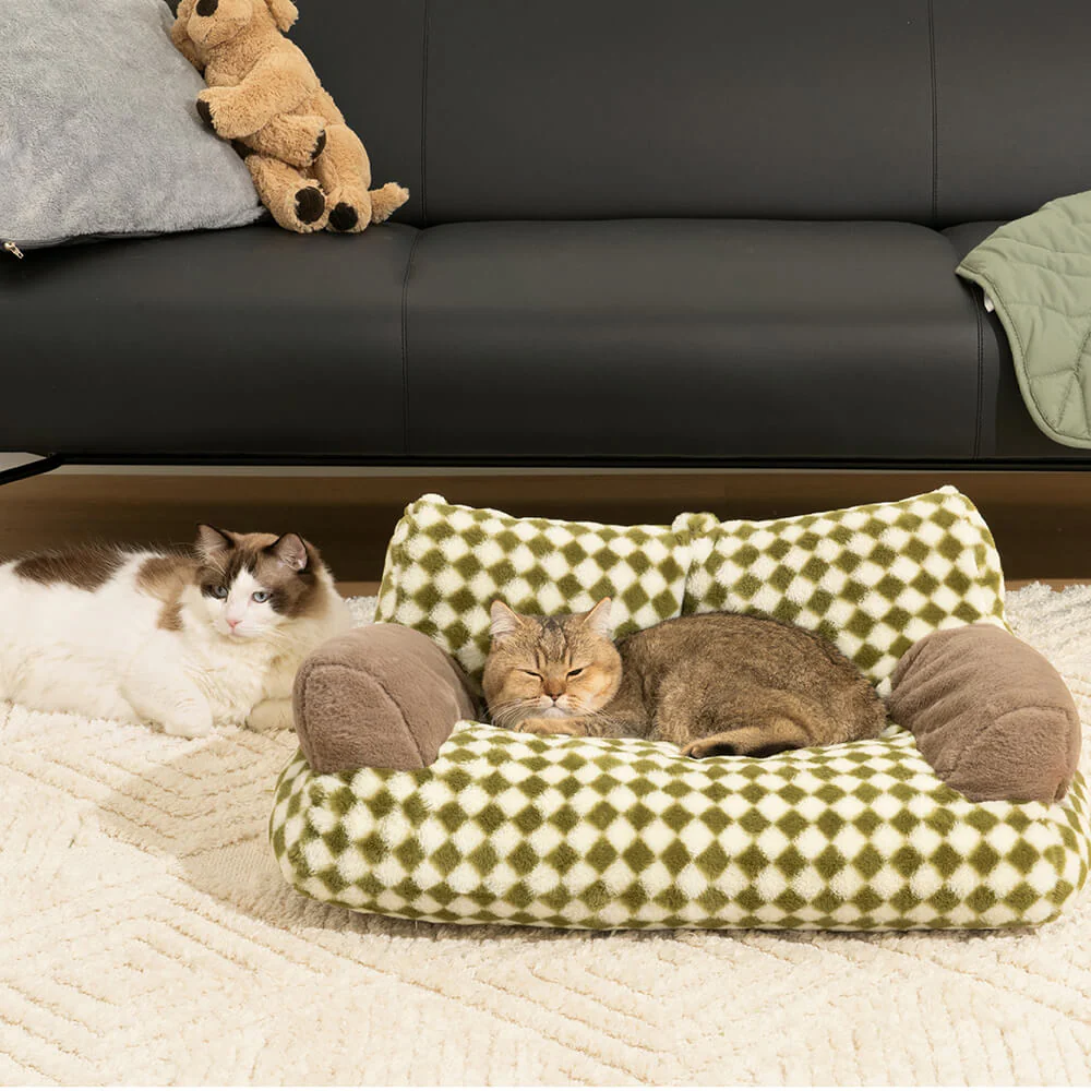 Vintage Leisure Diamond Cat Sofa Bed - Image 2