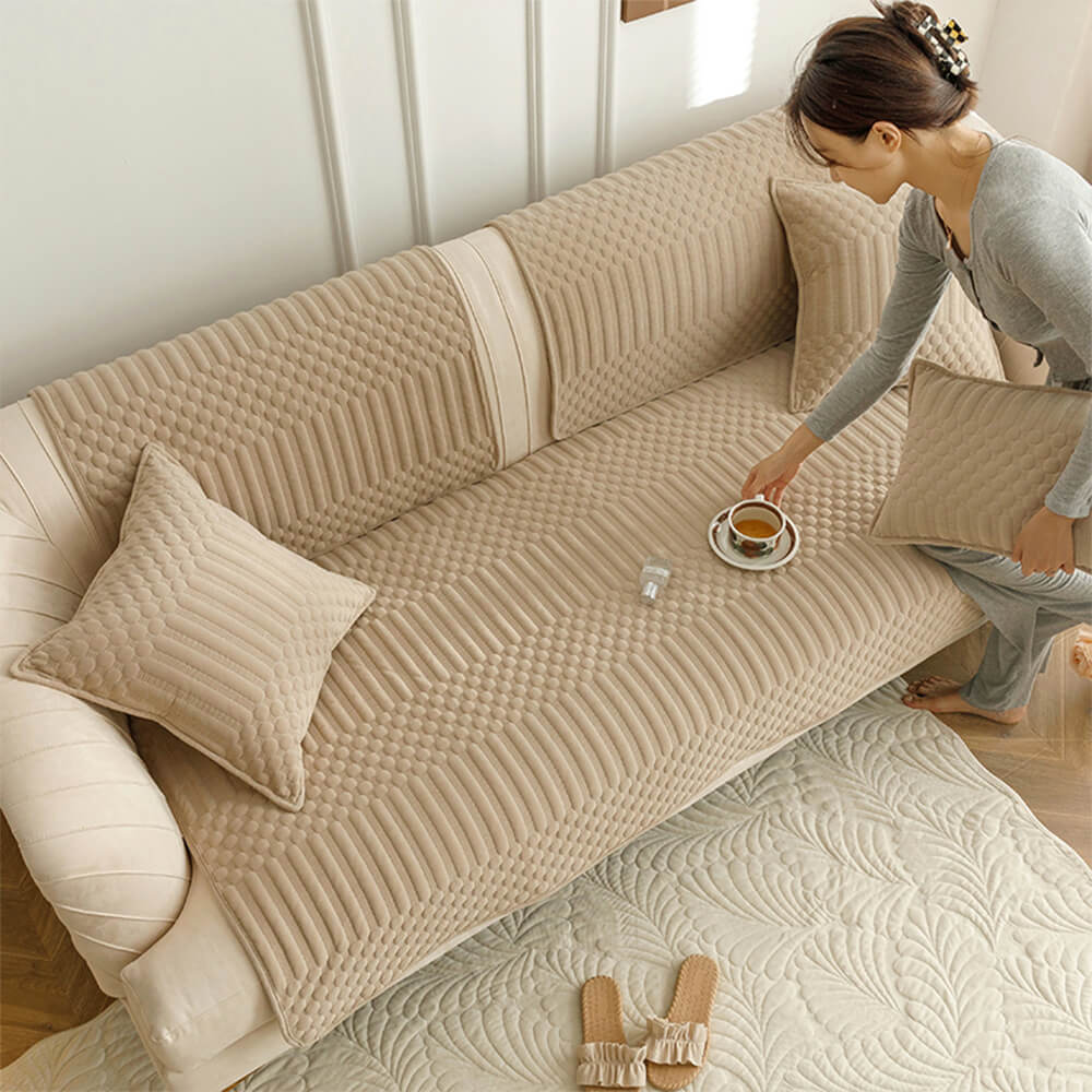 Warm Plush Vintage Non-Slip Couch Cover - Image 6