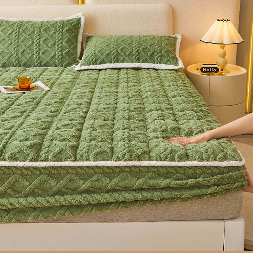 Washable Fluffy Fitted Sheet Mattress Cover - Image 2