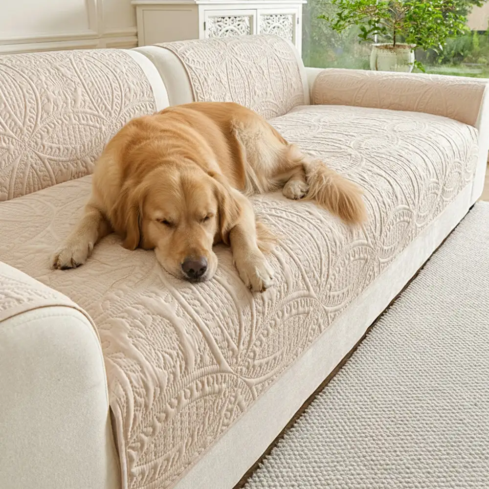 Water-Repellent Brushed Fabric All-Season Breathable Non-Slip Outdoor Couch Cover - Image 10