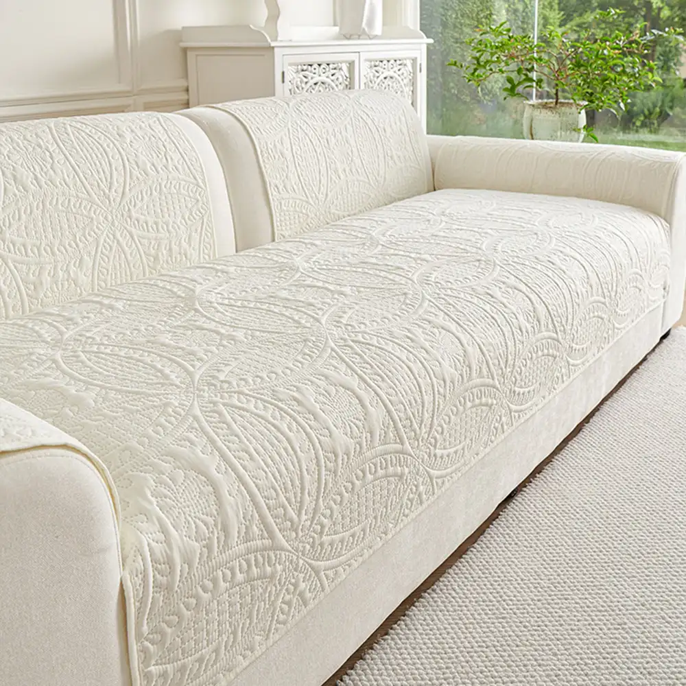 Water-Repellent Brushed Fabric All-Season Breathable Non-Slip Outdoor Couch Cover - Image 5
