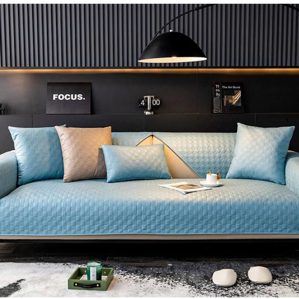 Water-resistant Leathaire Fabric Sofa Cover Furniture Protection Couch Cover - Image 10