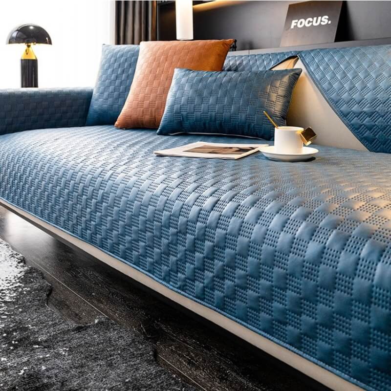 Water-resistant Leathaire Fabric Sofa Cover Furniture Protection Couch Cover - Image 11