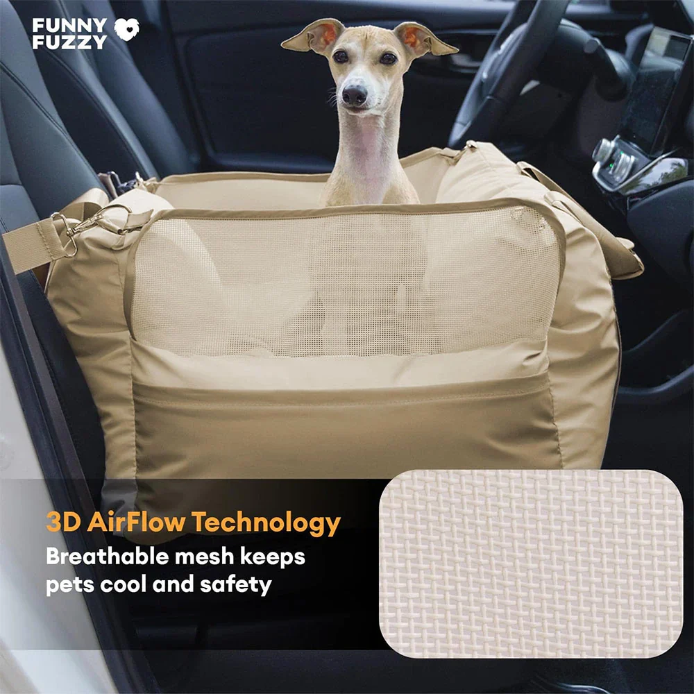 Waterproof Breathable Dog Booster Car Seat- Pup Rover - Image 6
