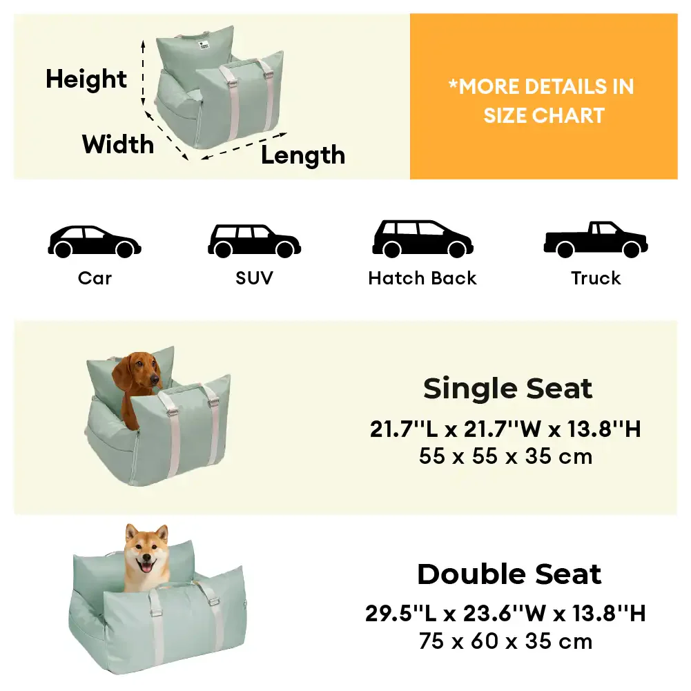 Waterproof Dog Car Seat Bed - First Class - Image 22