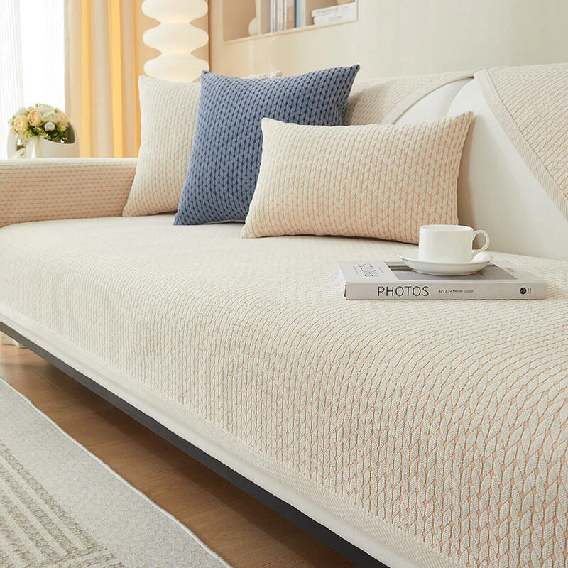 Wheat Ears Pattern Chenille Anti-Scratch Couch Cover - Image 6